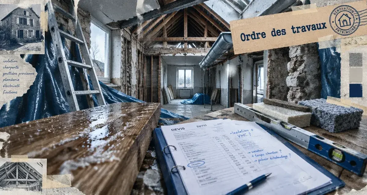 Coût d’une rénovation de maison ancienne : l’ordre des travaux qui évite les surcoûts