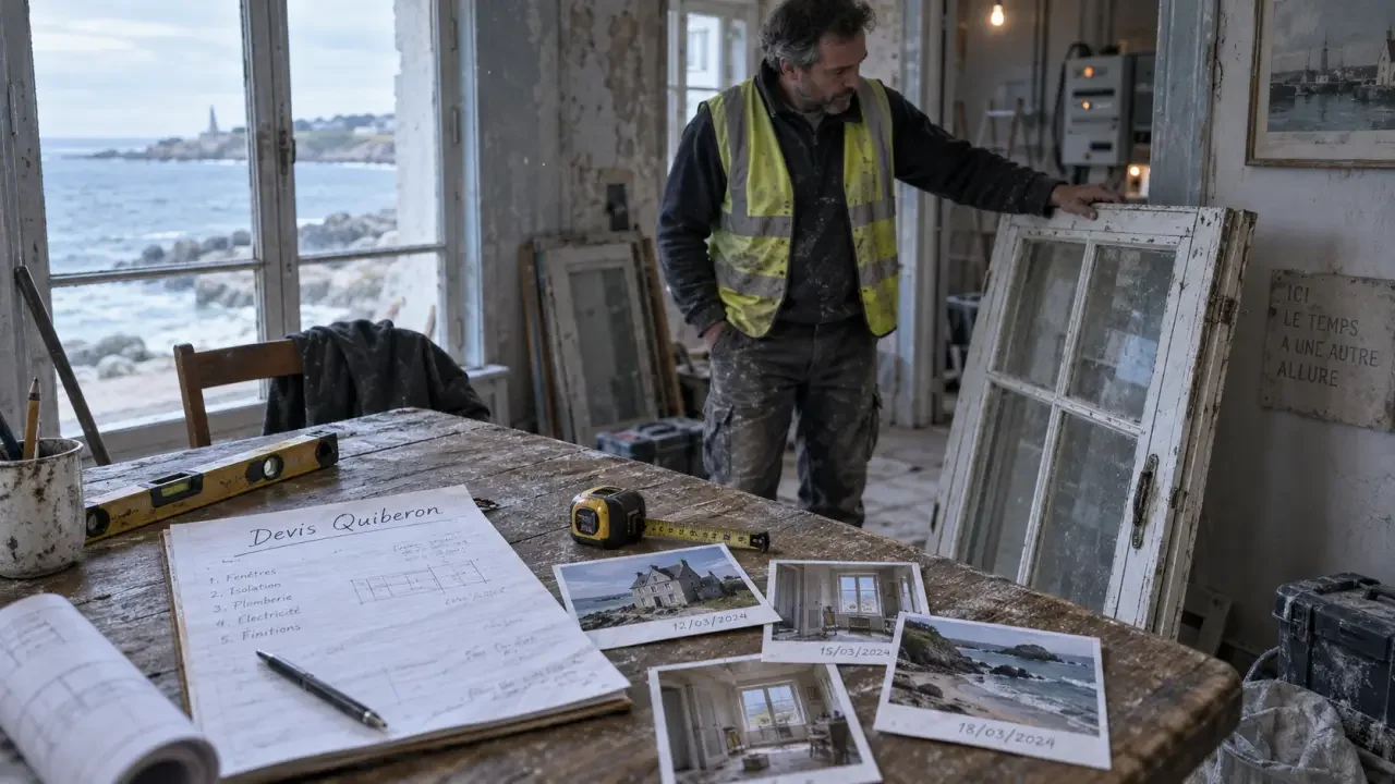 Rénovation de maison à Quiberon : pourquoi un devis sans visite peut faire déraper le chantier