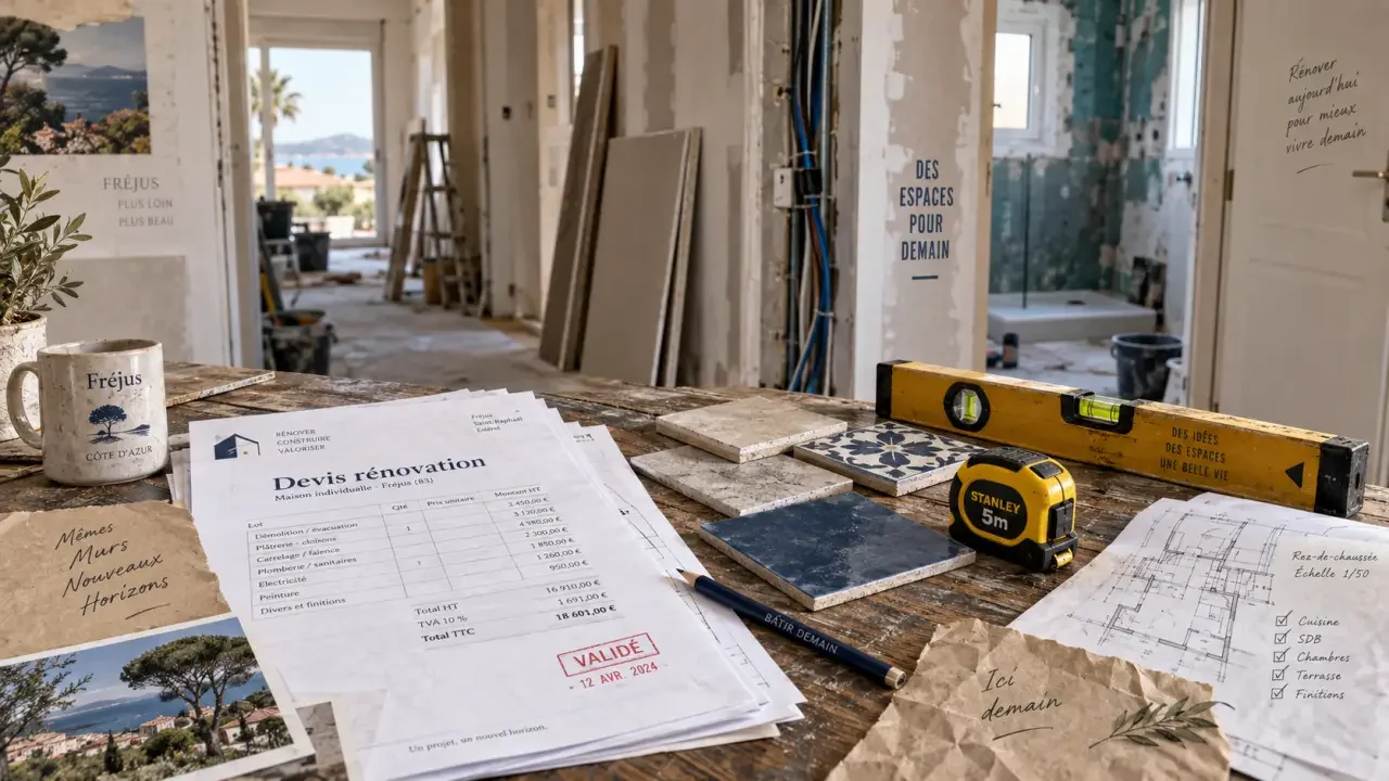 Rénover une maison à Fréjus : vérifiez le devis avant l’entreprise