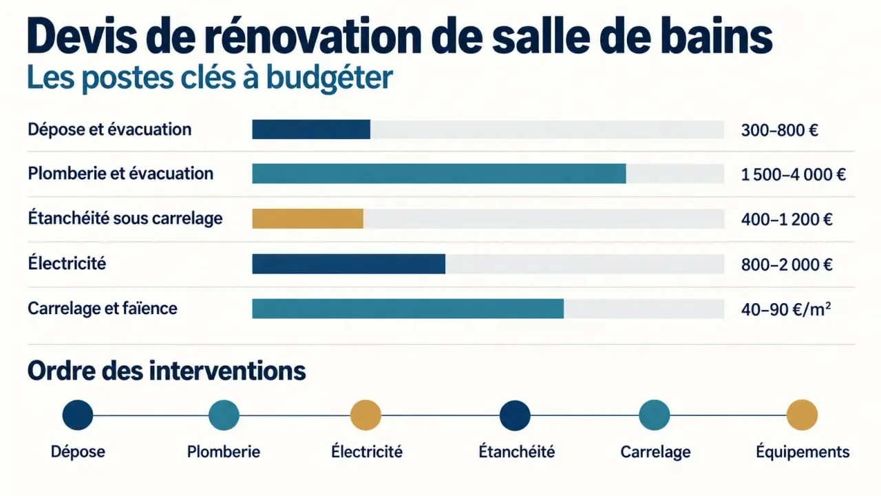 Artisan rénovation maison & salles de bains : postes et fourchettes d’un devis