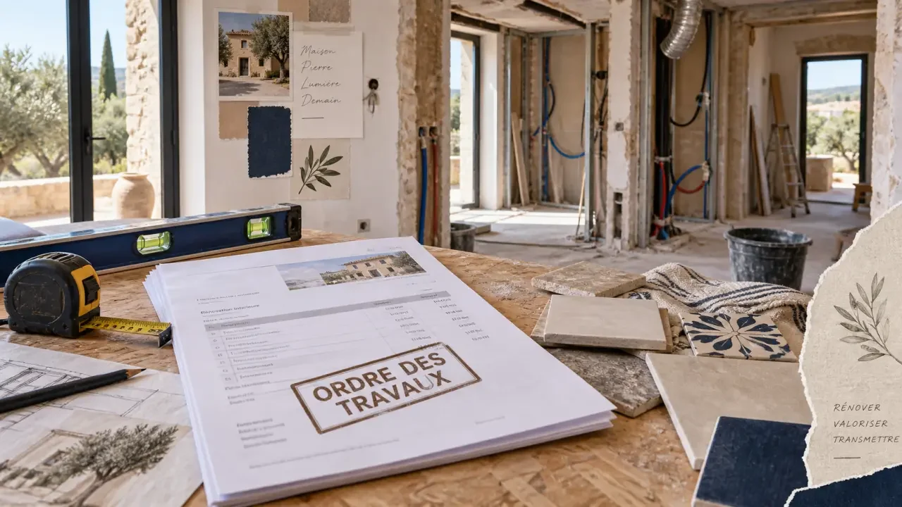 Rénovation de maison à Sanary-sur-Mer : le devis doit verrouiller l’ordre des travaux