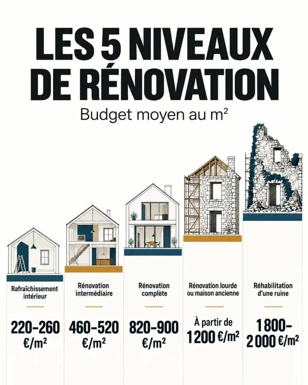 Rénovation de maison à Maizières-lès-Metz : niveaux de travaux et budgets indicatifs