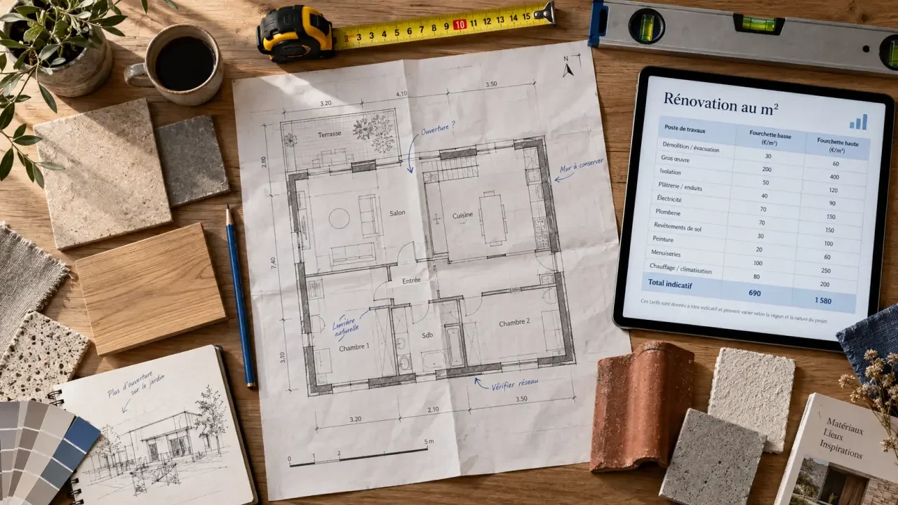 Rénovation de maison à Andrézieux-Bouthéon : budgets, étapes et pilotage de chantier
