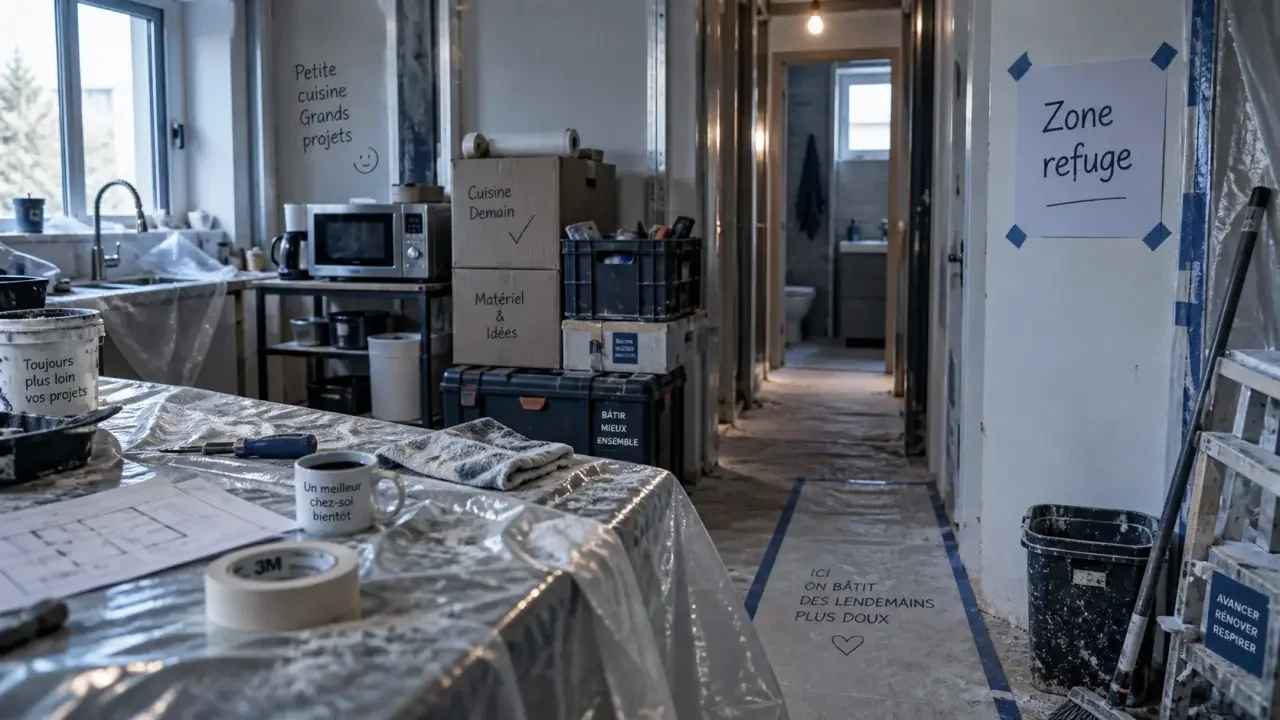 Travaux dans une maison occupée : tenable pièce par pièce, intenable sans sanitaires